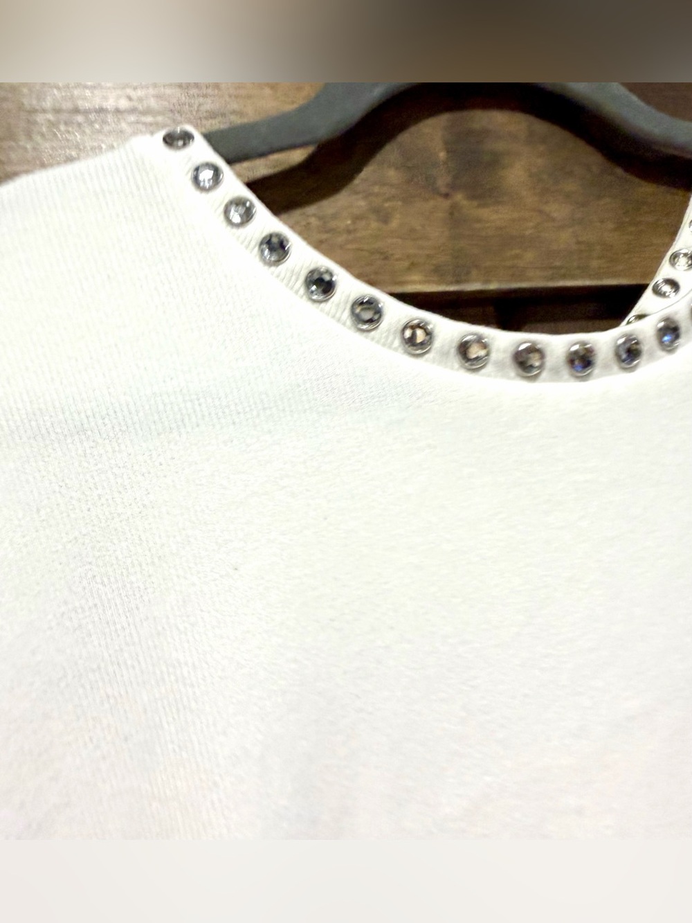 Generation Love White Ribbed Zip Back Rhinestone Top - Picture 7 of 13